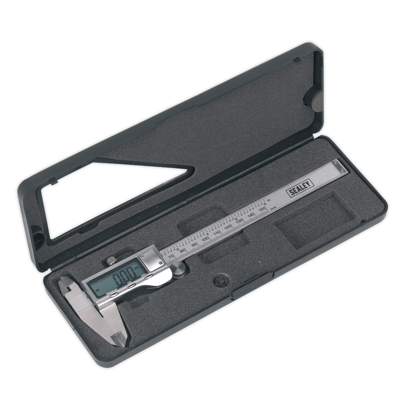 Sealey AK9621EV Premier Stainless Steel Digital Vernier Caliper 0-150mm(0-6") - AK9621EV - Sealey Tools UK - Trade Counter Direct
