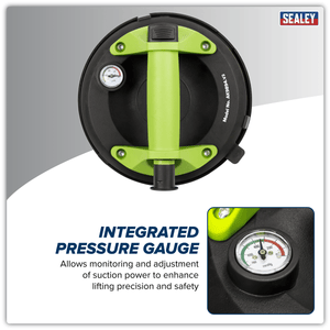 Sealey AK9894 Heavy Lift Suction Cup with Vacuum Grip Pressure Gauge - AK9894 - Sealey Tools UK - Trade Counter Direct