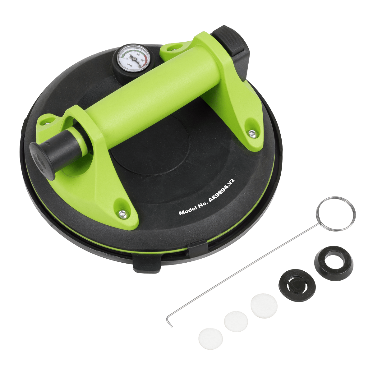 Sealey AK9894 Heavy Lift Suction Cup with Vacuum Grip Pressure Gauge - AK9894 - Sealey Tools UK - Trade Counter Direct