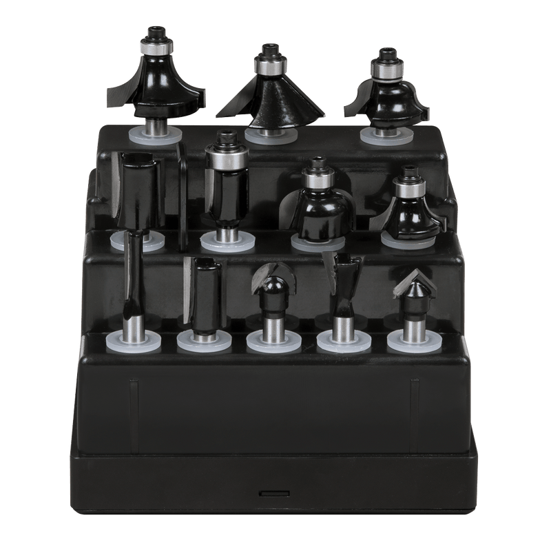 Sealey AK9912 Router Bit Set 1/4" Shank 12pc - AK9912 - Sealey Tools UK - Trade Counter Direct