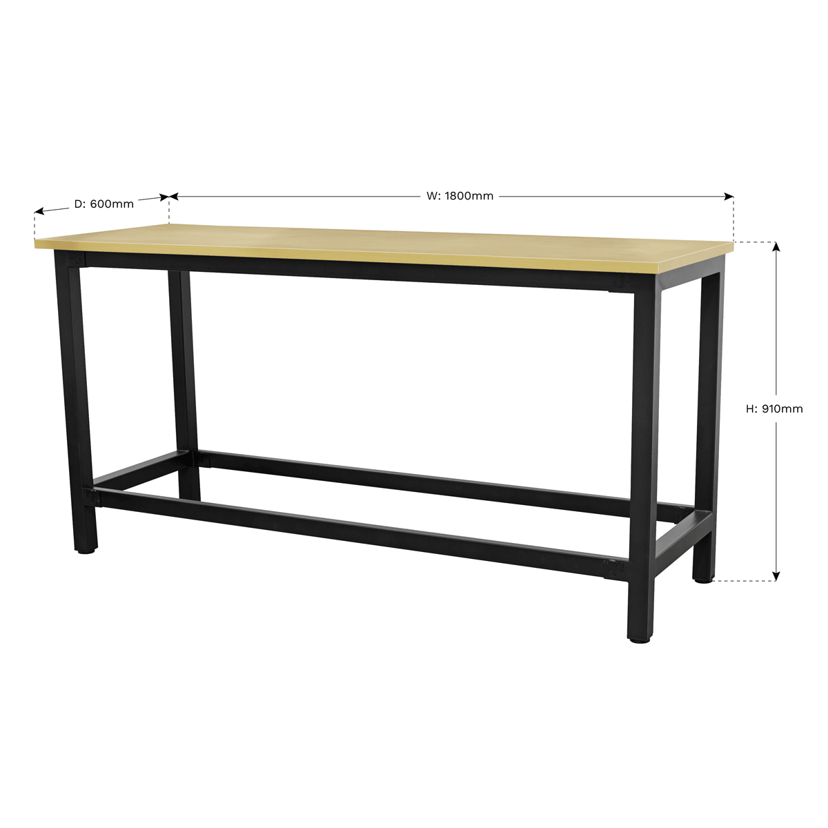 Sealey AP0618 Heavy-Duty Steel Workbench with 25mm MDF Top 1.8m - AP0618 - Sealey Tools UK - Trade Counter Direct
