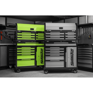 Sealey AP1080GR Superline Pro® Topchest & Rollcab Combination 12 Drawer & 1 Door Cupboard - Grey - AP1080GR - Sealey Tools UK - Trade Counter Direct