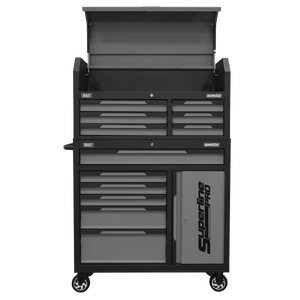 Sealey AP1080GR Superline Pro® Topchest & Rollcab Combination 12 Drawer & 1 Door Cupboard - Grey - AP1080GR - Sealey Tools UK - Trade Counter Direct