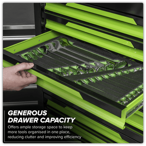 Sealey AP1080HVG Superline Pro® Topchest & Rollcab Combination 12 Drawer & 1 Door Cupboard - Green - AP1080HVG - Sealey Tools UK - Trade Counter Direct