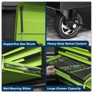Sealey AP1080HVG Superline Pro® Topchest & Rollcab Combination 12 Drawer & 1 Door Cupboard - Green - AP1080HVG - Sealey Tools UK - Trade Counter Direct
