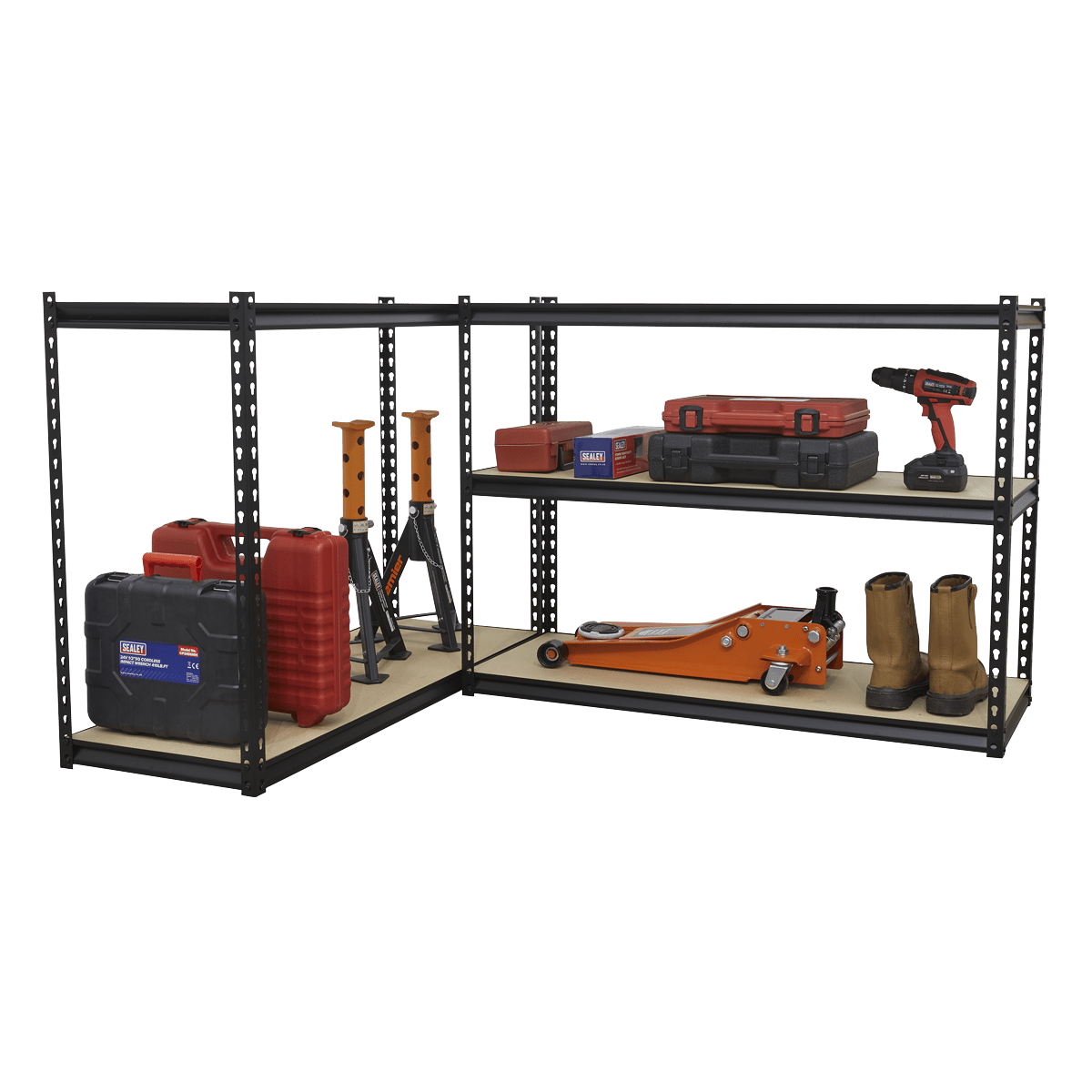 Sealey AP1200R Racking Unit with 5 Shelves 220kg Capacity Per Level - AP1200R - Sealey Tools UK - Trade Counter Direct
