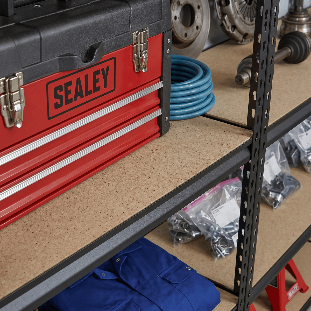 Sealey AP1200RCOMBO1 Racking Unit with 5 Shelves 220kg Capacity Per Level - Set of 3 - AP1200RCOMBO1 - Sealey Tools UK - Trade Counter Direct