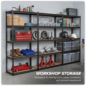 Sealey AP1200RCOMBO1 Racking Unit with 5 Shelves 220kg Capacity Per Level - Set of 3 - AP1200RCOMBO1 - Sealey Tools UK - Trade Counter Direct