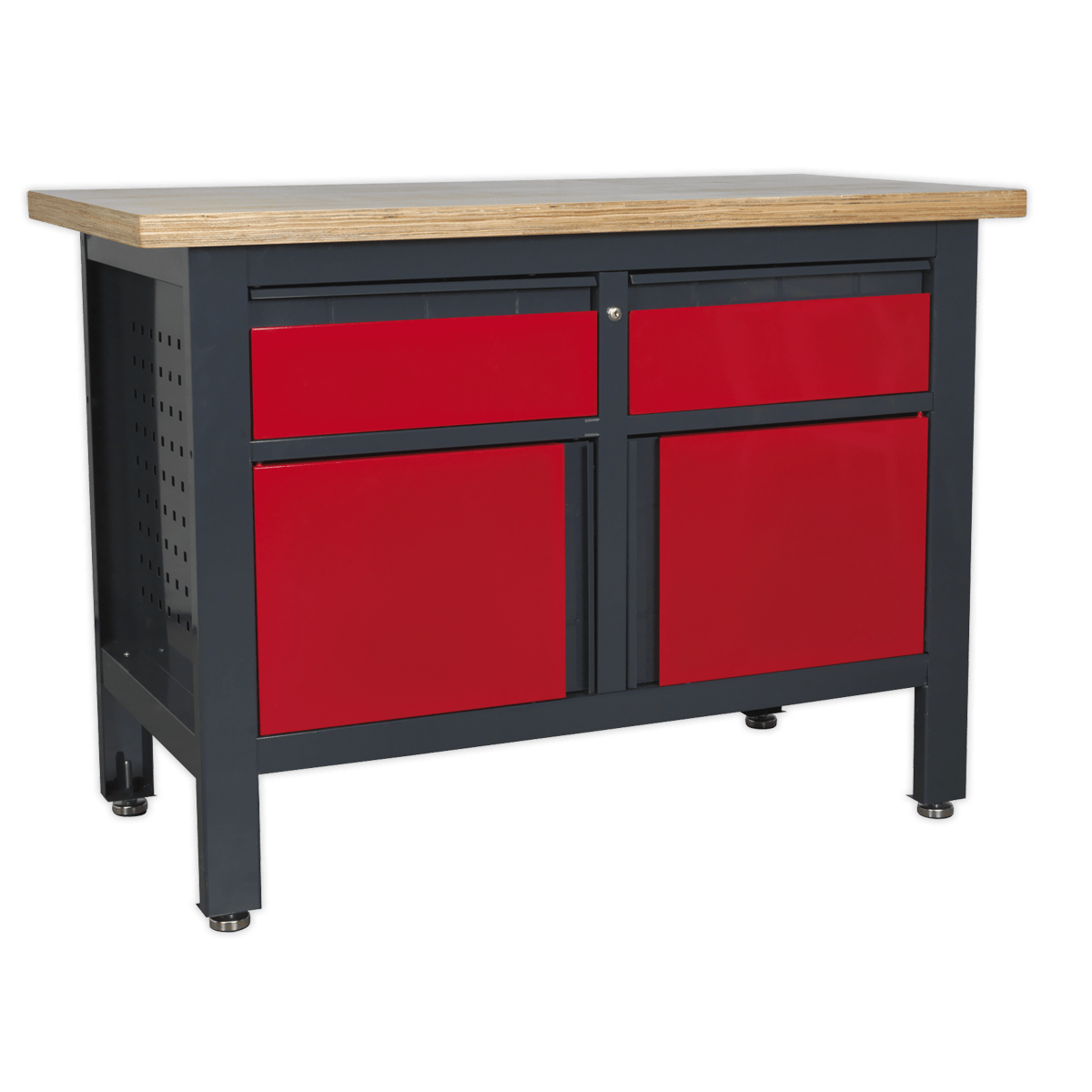 Sealey AP1372A Workbench with 2 Drawers & 2 Cupboards - AP1372A - Sealey Tools UK - Trade Counter Direct
