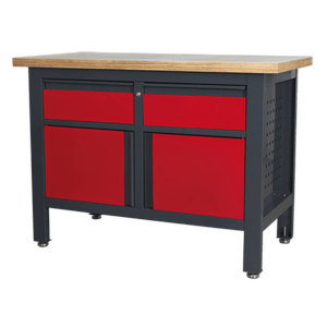 Sealey AP1372A Workbench with 2 Drawers & 2 Cupboards - AP1372A - Sealey Tools UK - Trade Counter Direct
