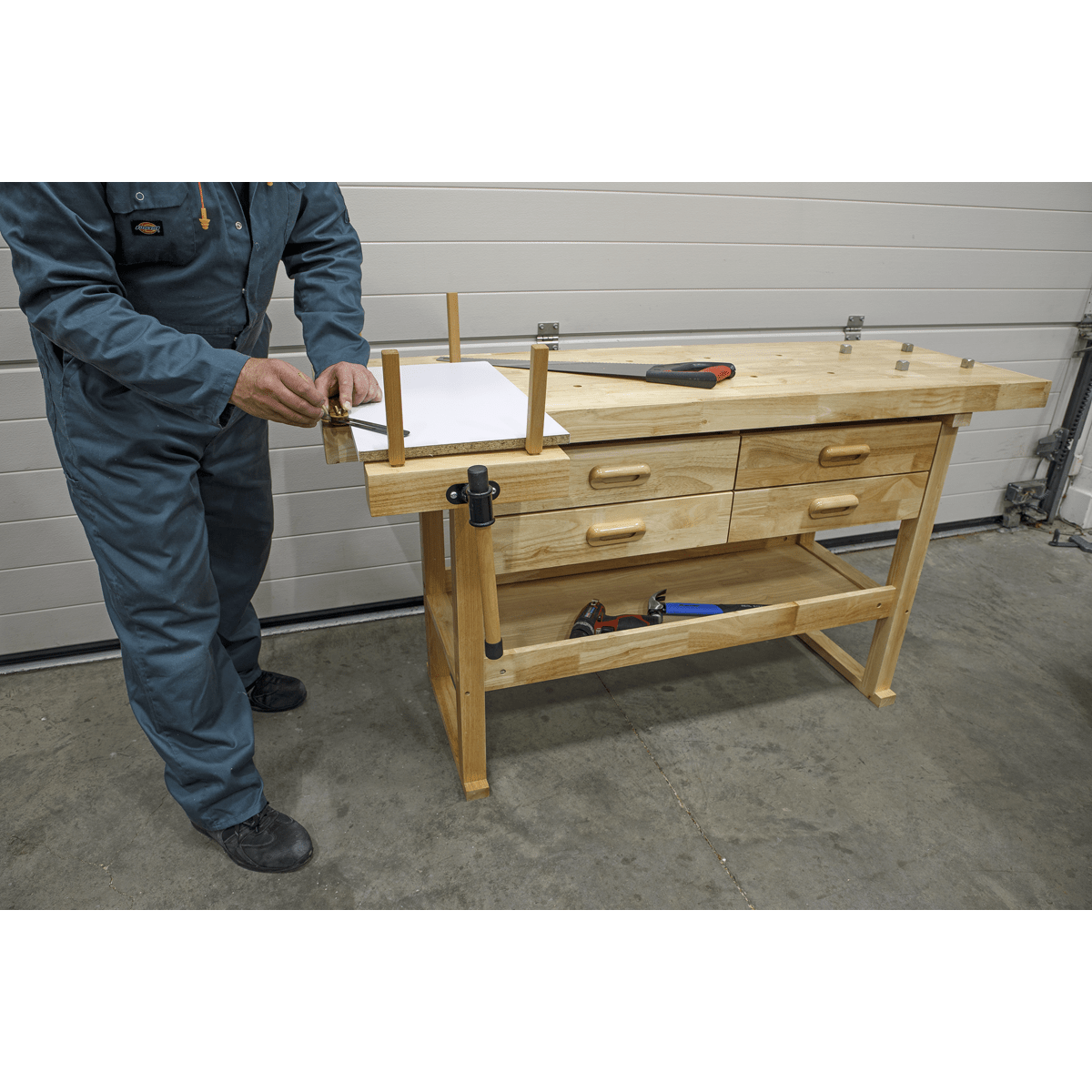 Sealey AP1640 Woodworking Bench with 4 Drawers - AP1640 - Sealey Tools UK - Trade Counter Direct