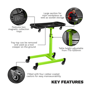 Sealey AP201 Adjustable-Height Mobile Workstation with Removable Top Tray - AP201 - Sealey Tools UK - Trade Counter Direct