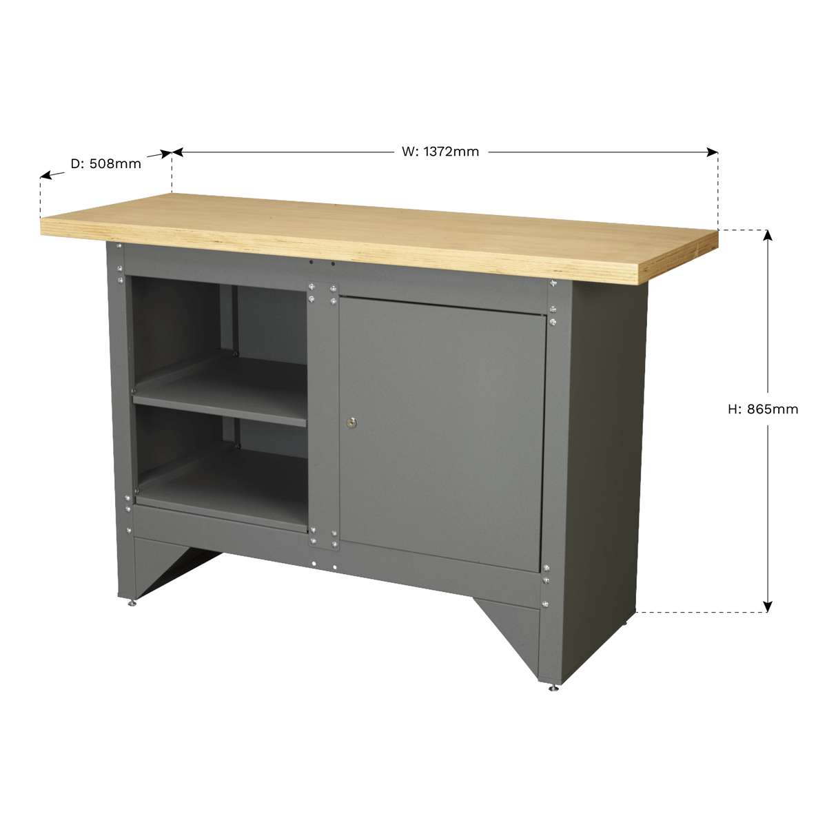 Sealey AP2010 Heavy-Duty Workbench with Cupboard - AP2010 - Sealey Tools UK - Trade Counter Direct