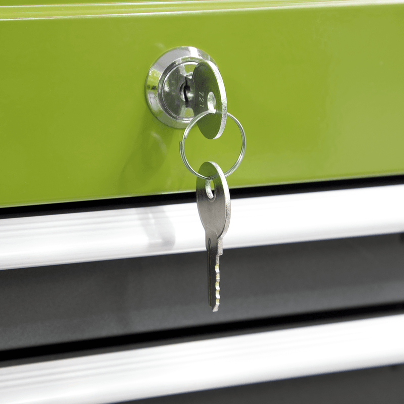 Sealey AP2200BBHV American PRO® Topchest & Rollcab Combination 6 Drawer - Green/Grey - AP2200BBHV - Sealey Tools UK - Trade Counter Direct