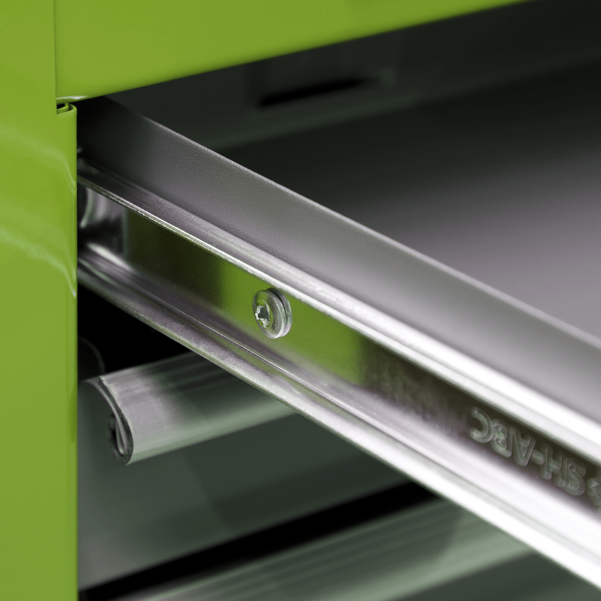 Sealey AP2200BBHVSTACK American PRO® Topchest, Mid-Box Tool Chest & Rollcab 9 Drawer Stack - Green - AP2200BBHVSTACK - Sealey Tools UK - Trade Counter Direct
