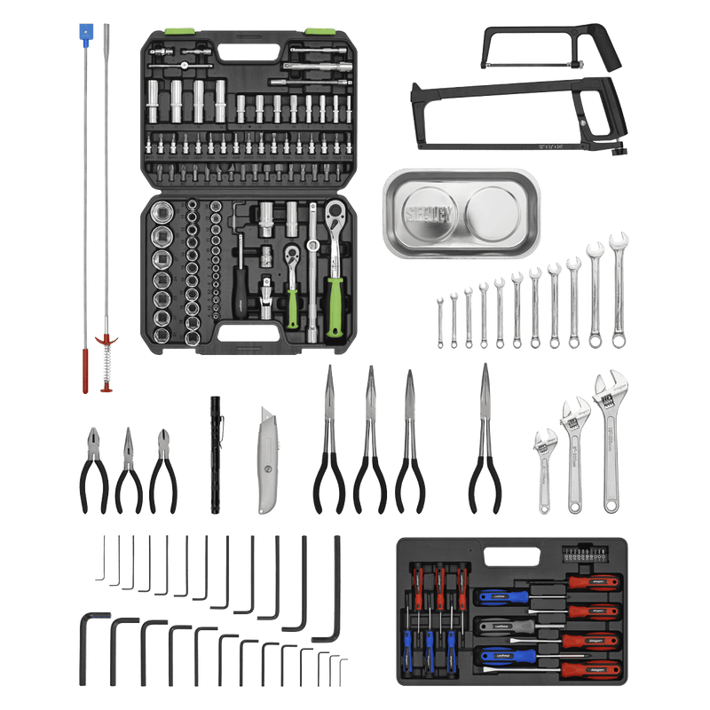 Sealey AP2200COMBOHV American PRO® Topchest & Rollcab Combination 6 Drawer with 170pc Tool Kit - Green/Grey - AP2200COMBOHV - Sealey Tools UK - Trade Counter Direct