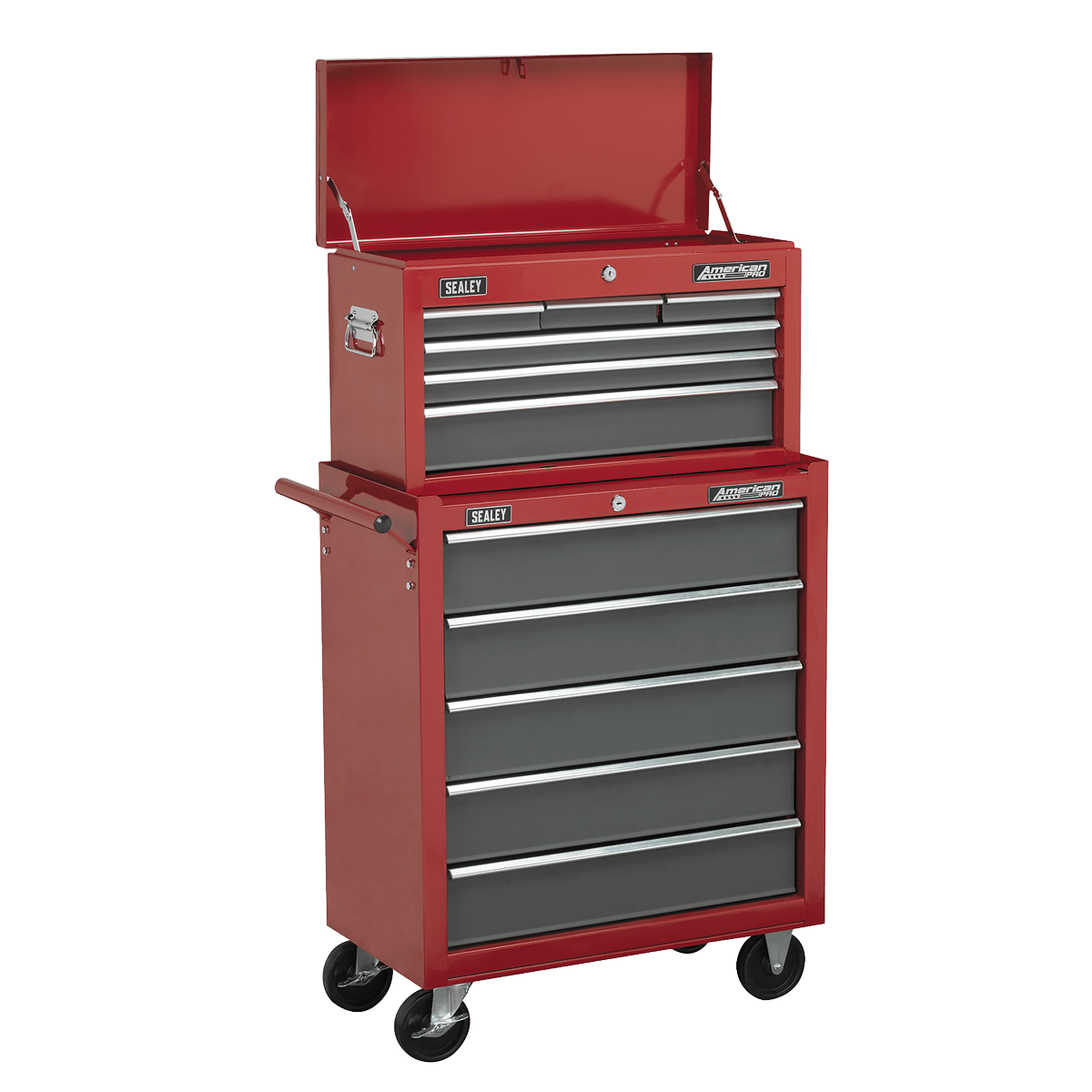 Sealey AP2201BB American PRO® Topchest 6 Drawer - Red/Grey - AP2201BB - Sealey Tools UK - Trade Counter Direct
