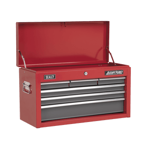 Sealey AP2201BB American PRO® Topchest 6 Drawer - Red/Grey - AP2201BB - Sealey Tools UK - Trade Counter Direct