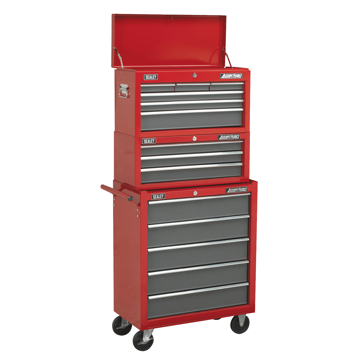 Sealey AP2201BB American PRO® Topchest 6 Drawer - Red/Grey - AP2201BB - Sealey Tools UK - Trade Counter Direct