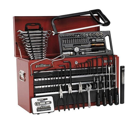 Sealey AP2201BBCOMBO Topchest 6 Drawer with Ball Bearing Runners - Red/Grey & 97pc Tool Kit - Combo Kits - SLY-16199 - Sealey Tools UK - Trade Counter Direct