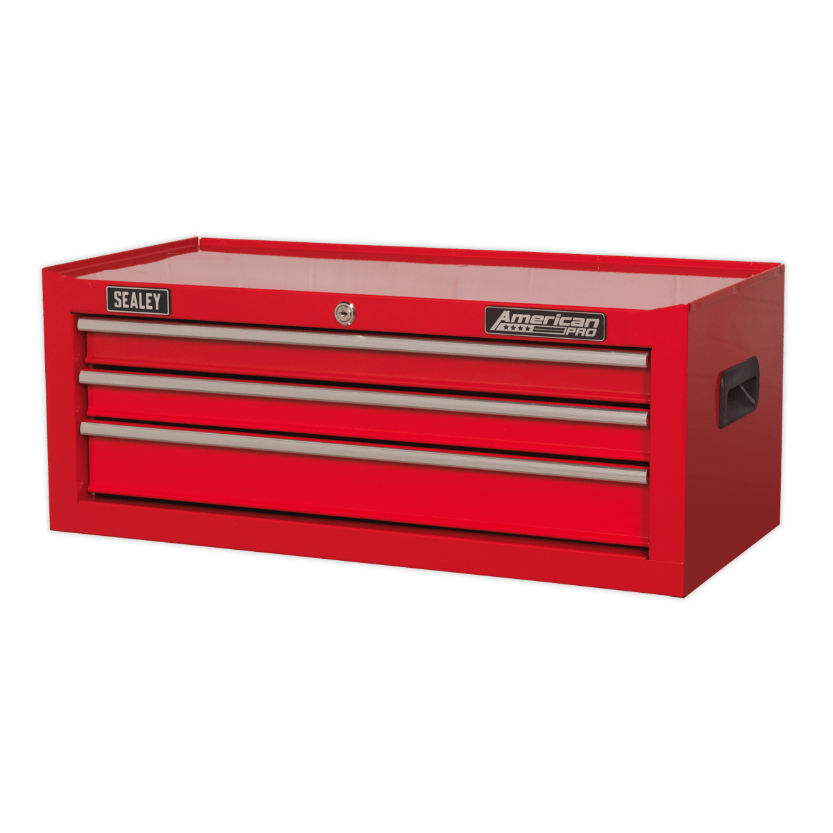Sealey AP223 American PRO® Mid-Box Tool Chest 3 Drawer - Red - AP223 - Sealey Tools UK - Trade Counter Direct