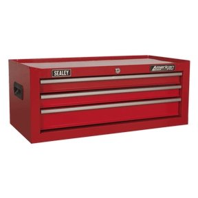 Sealey AP223 American PRO® Mid-Box Tool Chest 3 Drawer - Red - AP223 - Sealey Tools UK - Trade Counter Direct