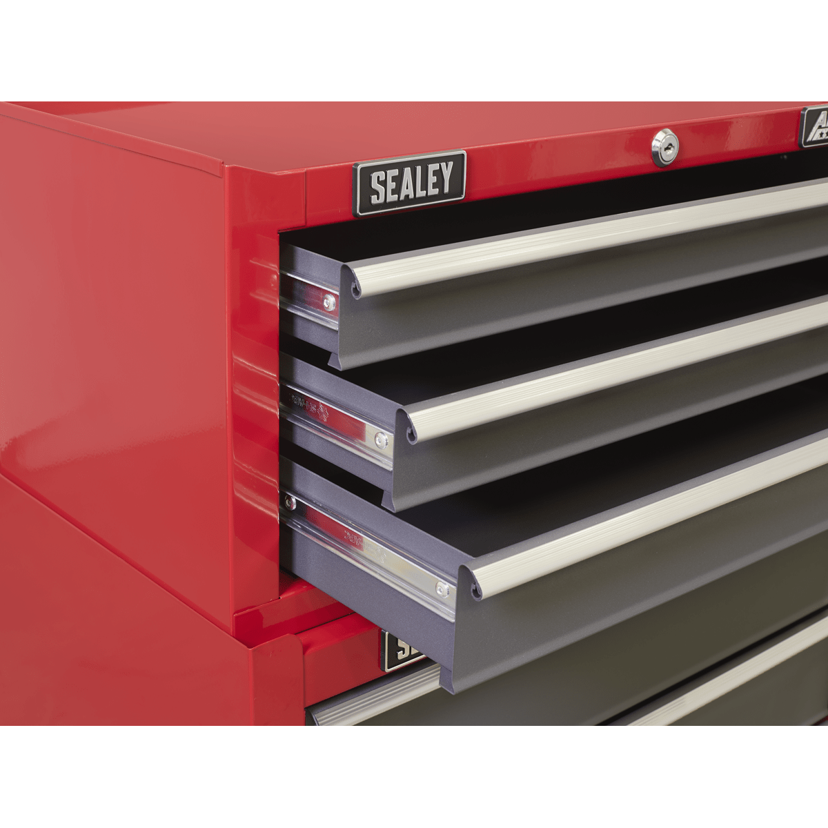 Sealey AP22309BB American PRO® Mid-Box Tool Chest 3 Drawer - Red/Grey - AP22309BB - Sealey Tools UK - Trade Counter Direct