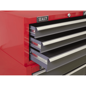 Sealey AP22309BB American PRO® Mid-Box Tool Chest 3 Drawer - Red/Grey - AP22309BB - Sealey Tools UK - Trade Counter Direct