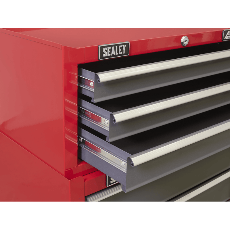 Sealey AP22309BB American PRO® Mid-Box Tool Chest 3 Drawer - Red/Grey - AP22309BB - Sealey Tools UK - Trade Counter Direct