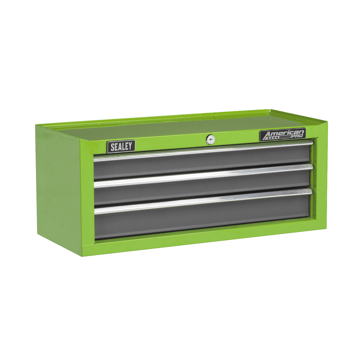 Sealey AP22309BBHV Mid - Box 3 Drawer with Ball - Bearing Slides - Green/Grey - AP22309BBHV - Sealey Tools UK - Trade Counter Direct