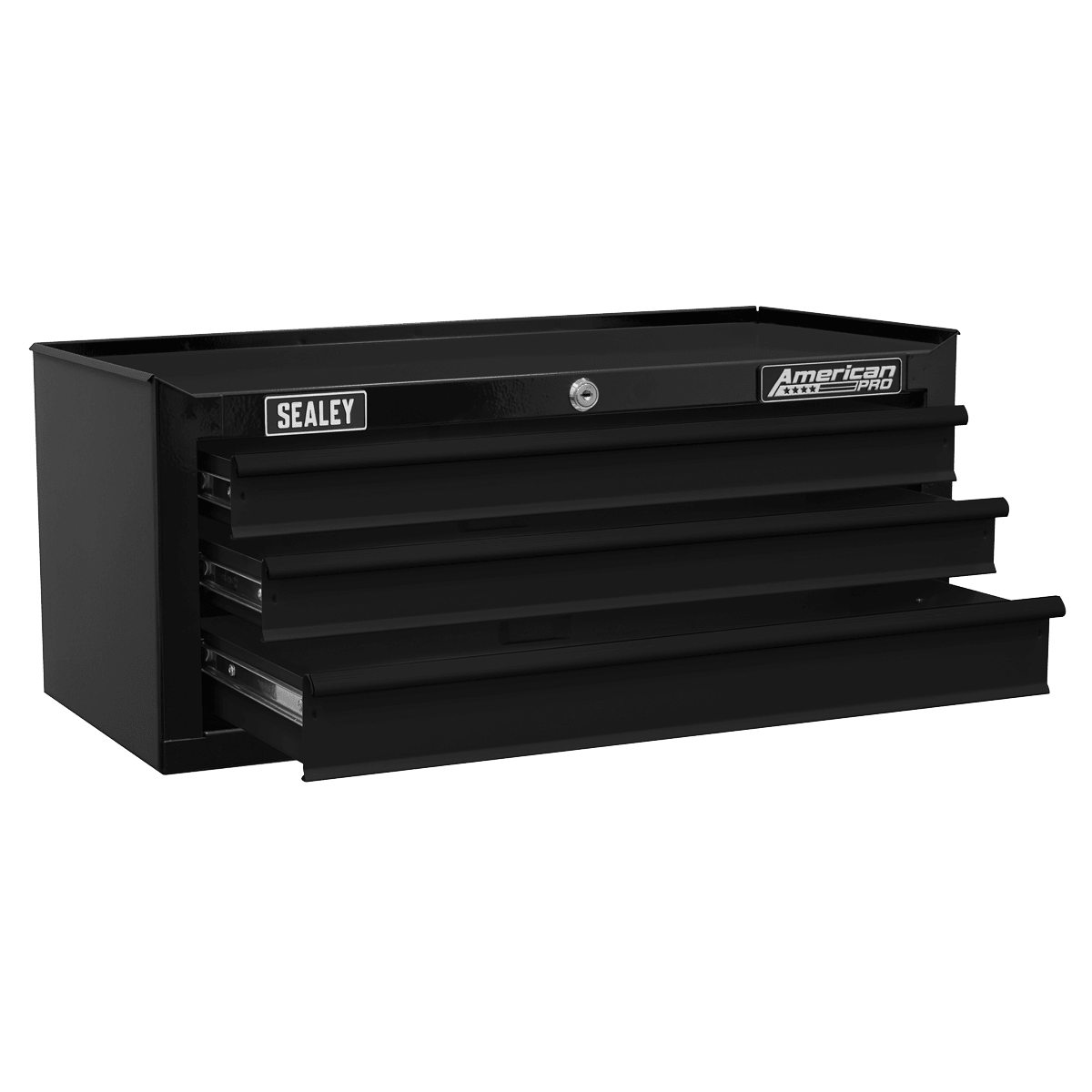 Sealey AP22309BK American PRO® Mid-Box Tool Chest 3 Drawer - Black - AP22309BK - Sealey Tools UK - Trade Counter Direct