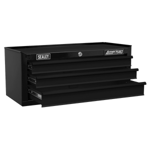 Sealey AP22309BK American PRO® Mid-Box Tool Chest 3 Drawer - Black - AP22309BK - Sealey Tools UK - Trade Counter Direct