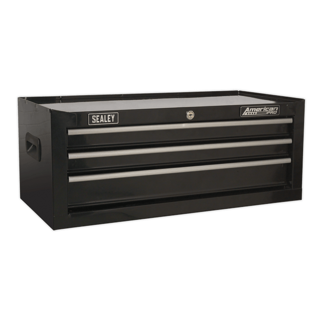 Sealey AP223B American PRO® Mid-Box Tool Chest 3 Drawer - Black - AP223B - Sealey Tools UK - Trade Counter Direct