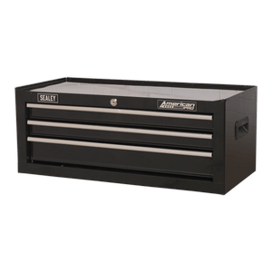 Sealey AP223B American PRO® Mid-Box Tool Chest 3 Drawer - Black - AP223B - Sealey Tools UK - Trade Counter Direct