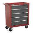 Sealey AP22505BB American PRO® Rollcab 5 Drawer - Red/Grey - AP22505BB - Sealey Tools UK - Trade Counter Direct