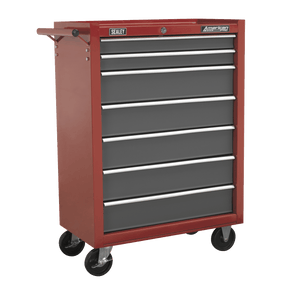 Sealey AP22507BB American PRO® Rollcab 7 Drawer - Red/Grey - AP22507BB - Sealey Tools UK - Trade Counter Direct