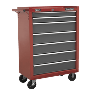 Sealey AP22507BB American PRO® Rollcab 7 Drawer - Red/Grey - AP22507BB - Sealey Tools UK - Trade Counter Direct