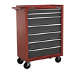 Sealey AP22507BB Rollcab 7 Drawer with Ball Bearing Runners - Red/Grey - Tool Chests - SLY-15858 - Sealey Tools UK - Trade Counter Direct