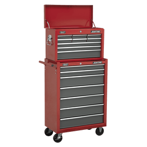 Sealey AP22509BB American PRO® Topchest 9 Drawer - Red/Grey - AP22509BB - Sealey Tools UK - Trade Counter Direct