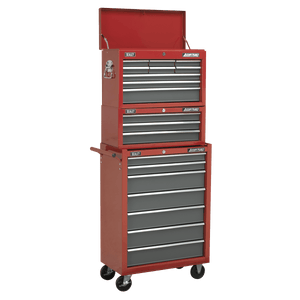 Sealey AP22509BB American PRO® Topchest 9 Drawer - Red/Grey - AP22509BB - Sealey Tools UK - Trade Counter Direct