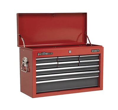 Sealey AP22509BB Topchest 9 Drawer with Ball Bearing Runners - Red/Grey - Tool Chests - SLY-15857 - Sealey Tools UK - Trade Counter Direct