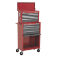 Sealey AP22513BB American PRO® Topchest & Rollcab Combination 13 Drawer - Red/Grey - AP22513BB - Sealey Tools UK - Trade Counter Direct