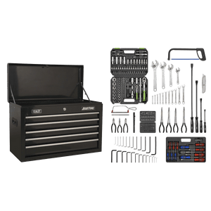 Sealey AP225BCOMBO American PRO® Topchest 5 Drawer with 272pc Tool Kit - Black - AP225BCOMBO - Sealey Tools UK - Trade Counter Direct