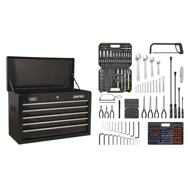 Sealey AP225BCOMBO American PRO® Topchest 5 Drawer with 272pc Tool Kit - Black - AP225BCOMBO - Sealey Tools UK - Trade Counter Direct