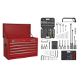 Sealey AP225COMBO American PRO® Topchest 5 Drawer with 272pc Tool Kit - Red - AP225COMBO - Sealey Tools UK - Trade Counter Direct