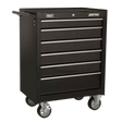 Sealey AP226B Rollcab 6 Drawer with Ball - Bearing Slides - Black - AP226B - Sealey Tools UK - Trade Counter Direct