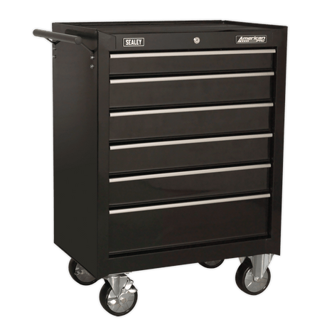 Sealey AP226B Rollcab 6 Drawer with Ball - Bearing Slides - Black - AP226B - Sealey Tools UK - Trade Counter Direct