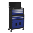 Sealey AP22B American PRO® Topchest & Rollcab Combination 6 Drawer - Blue - AP22B - Sealey Tools UK - Trade Counter Direct