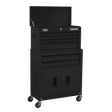 Sealey AP22BK Topchest & Rollcab Combination 6 Drawer with Ball - Bearing Slides - Black - AP22BK - Sealey Tools UK - Trade Counter Direct