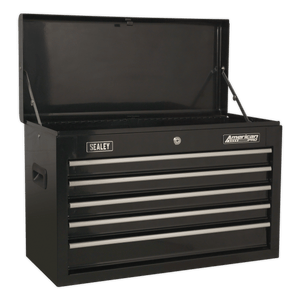Sealey AP22BSTACK American PRO® Topchest, Mid-Box Tool Chest & Rollcab Stack 14 Drawer - Black - AP22BSTACK - Sealey Tools UK - Trade Counter Direct